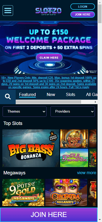 Slotzo Casino Mobile screenshot